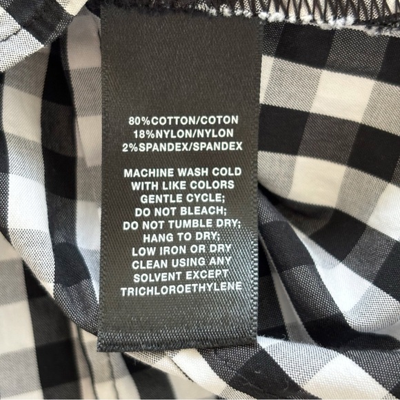 Lafayette 148 Shirt Leigh Gingham Button Front Poplin - Picture 6 of 7